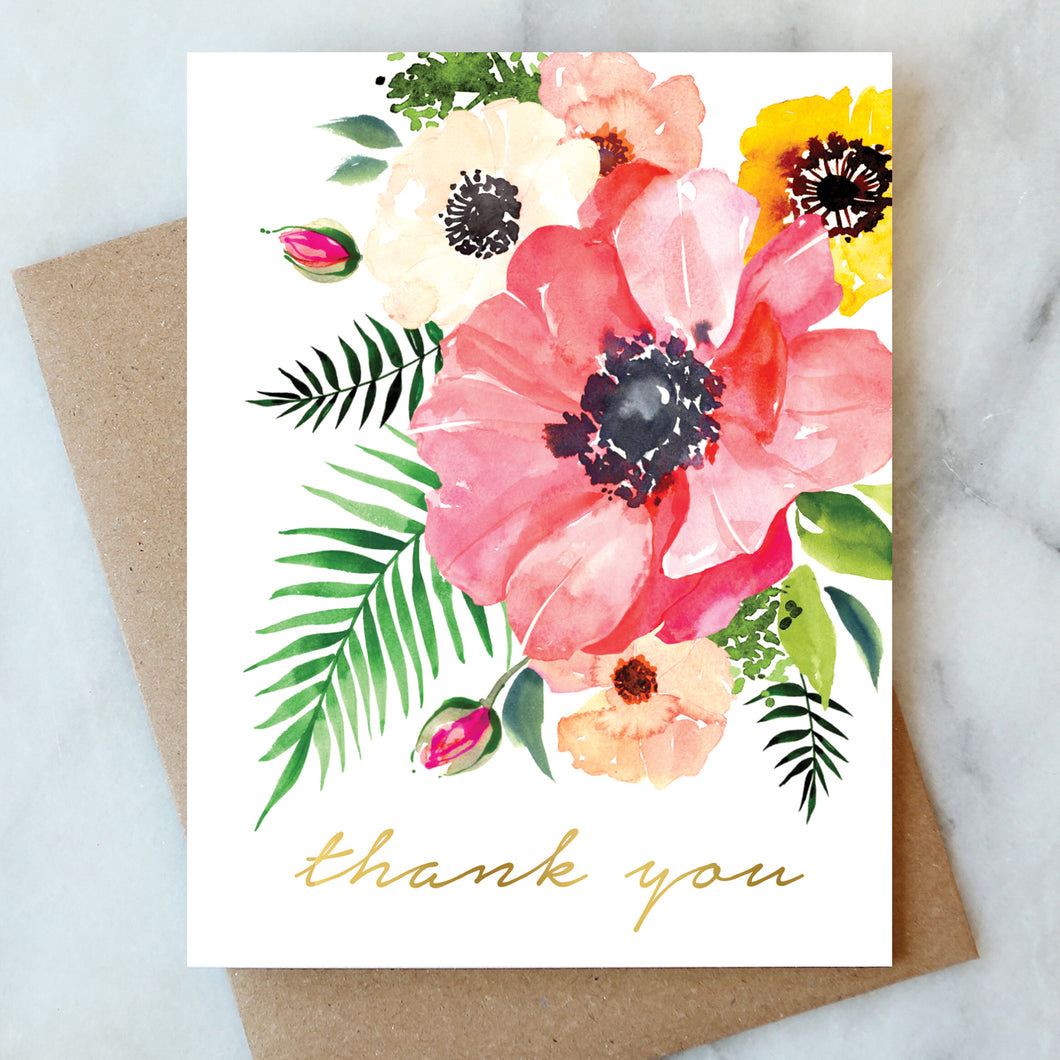 Bouquet Thank You Card - Box Set of 6
