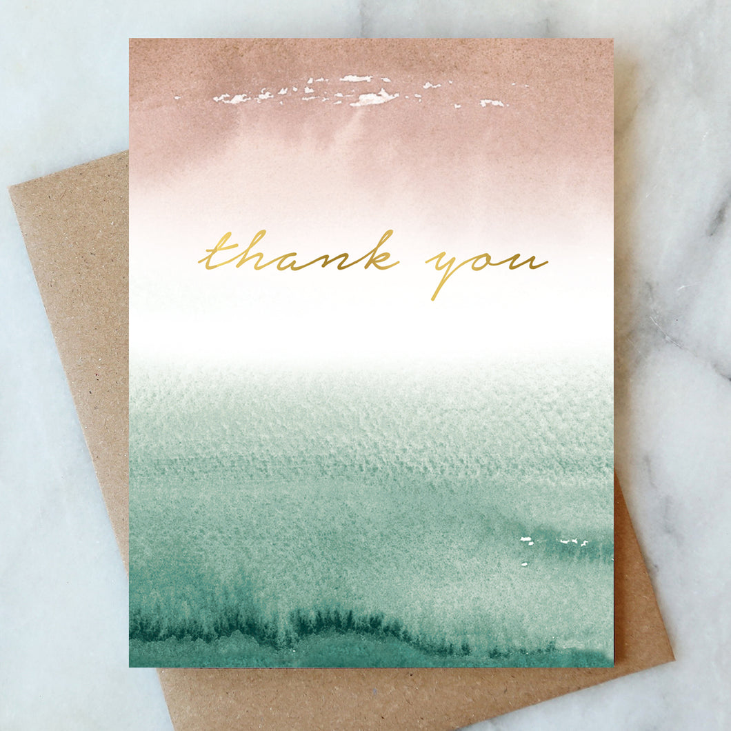 Earthy Thank You Card - Box Set of 6